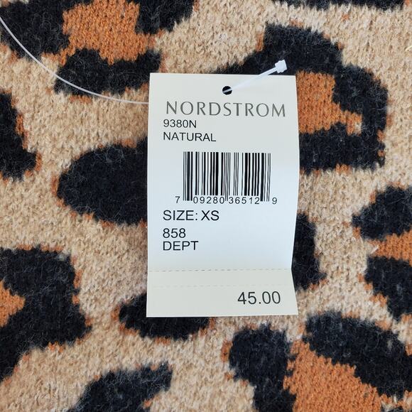 NWT Cotton Emporium Leopard Print Long Sleeve Sweater Size XS - Picture 6 of 7